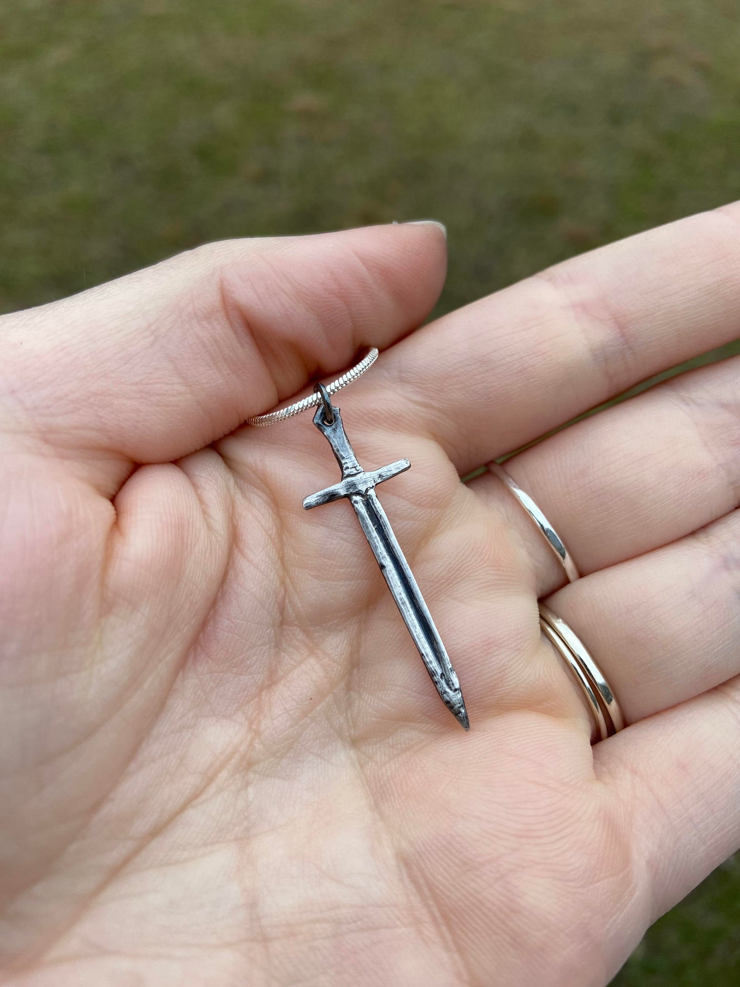 Handmade Silver Sword Charm